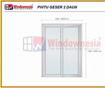 Pintu Kaca Sliding 2 Daun